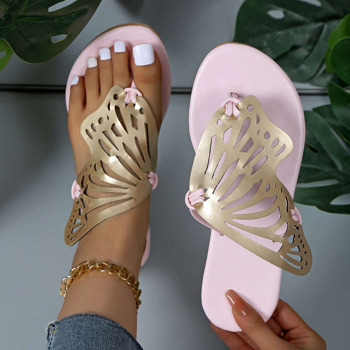Butterfly Summer Flat Sandals for Women