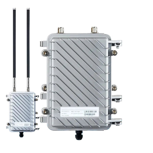 Wireless communication device with antennas on a white background